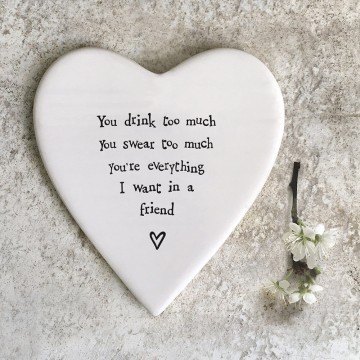 Porcelain Coaster | You drink too much